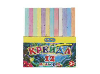 Мел 12 цветов квадратный. Люкс Колор КК1412
