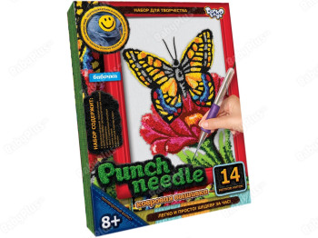 Набір для творчості Килимова вишивка Метелик Punch needle, Danko Toys