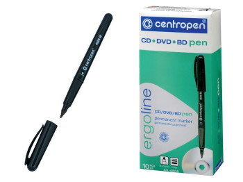 Маркер CD-Pen ergoline чорний 1 мм, для CD/DVD/BD дисків, Centropen
