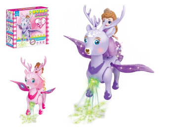 Игрушка интерактивная Lovely Deer 23 см, ходит и светится, музыкальная, 2 вида (цена за 1шт)