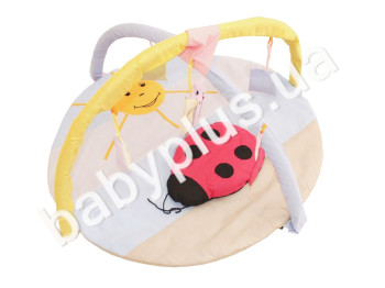 Коврик игровой с дугами и подвесными игрушками Божья коровка. Homefort 2050053