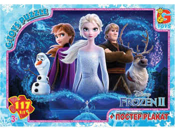Пазлы картонные Frozen, 117 элементов, G-Toys