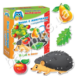 Игры с прищепками и липучками Ёжик, Vladi Toys
