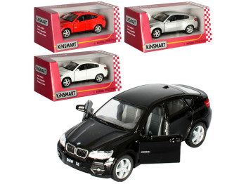 Машинка инерционная металлическая BMW X6, 12,5 см, открываются двери, Kinsmart