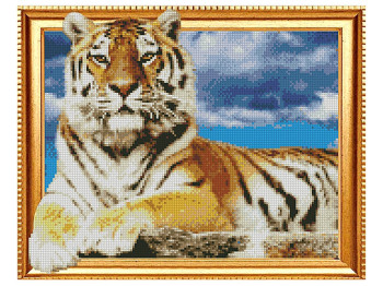 Алмазная картина Гордый тигр 40х50 см, Strateg