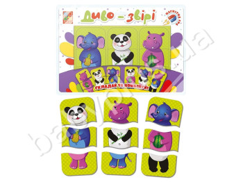 Магнитные пазлы - тройняшки Чудо-звери, Зоо, Vladi Toys