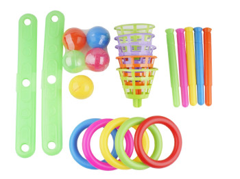 Кольцо комбинированное M.Toys 15141, 45×11×20 см, с кольцами и мячиками.