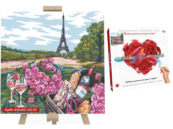 Набор для творчества Картина по номерам Эйфелевая Башня 40X40 см, Danko Toys