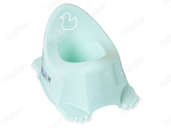 Горшок Каченя з протиковзною гумою салатовий. Tega Baby DK-001-131