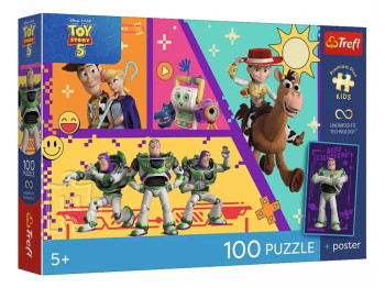 Пазли Trefl Toy Story 5 Іграшки в дії, 100 елементів