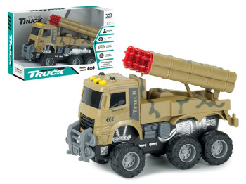 Машинка инерционная зенитная пушка Truck, 24 см, светящийся и звук
