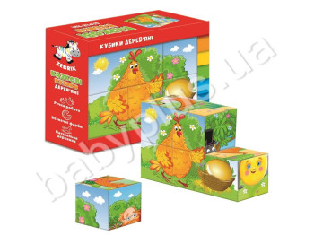 Деревянные кубики Сказки №1, Vladi Toys