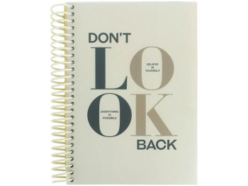 Блокнот A5 на спирали с разделителями в клетку Axent Don't look back 8405-18-A, 120 листов
