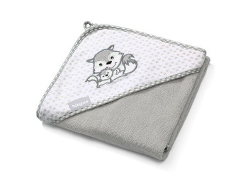 Рушник бамбуковий з капюшоном сірий Білочка 100х100 см. BabyOno 346/03