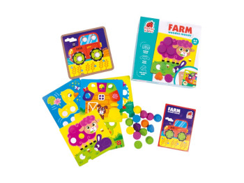 Развивающая игра деревянная мозаика Ферма 22×22 см, Roter Kafer