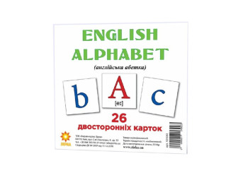 Картки міні English alphabet, 110х110 мм, ZIRKA