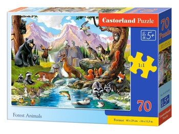 Пазли Дикі тварини 70 елементів, Castorland B-070091
