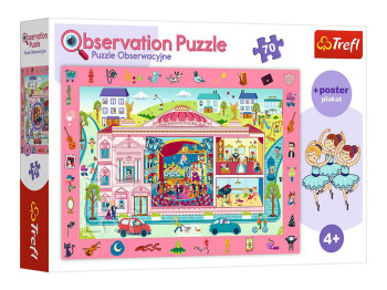 Пазлы учебные Визит к опере, Observation, 70 элементов, Trefl