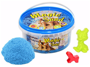 Кінетичний пісок Magic Sand блакитний, 350 г, для ліплення, Strateg