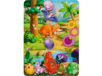 Гра на липучках з картками Долина динозаврів, 33×24 см, Ubumblesbees
