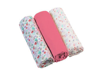 Пелюшки муслінові бавовняні 70×70 см 3 шт., 348/02, BabyOno