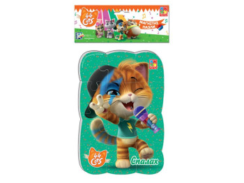 Пазлы на магните А5 44 Кота, Вспышка, 12 элементов А5, Vladi Toys