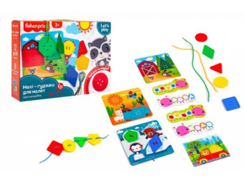 Гра-шнурівка Fisher Price, Maxi-гудзики, Vladi Toys