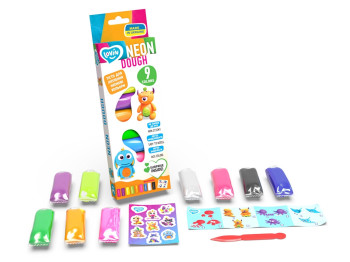 Набір тесту для ліплення Neon. ТМ LOVIN'DO 41179. 9 кольорів.