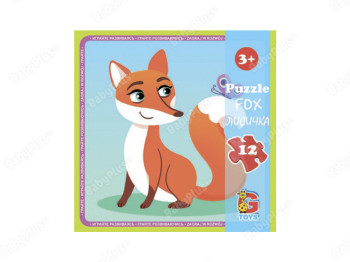 Пазлы картонные Лисичка, 12 элементов, G-Toys