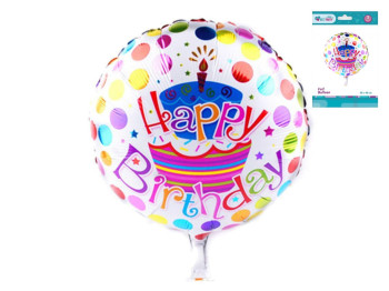 Фольгована повітряна кулька Happy Birthday, 53×47 см