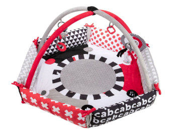 Коврик с дугами Sensory Toys 68/077, 68,5 см, зеркальце и погремушки, Canpol Babies
