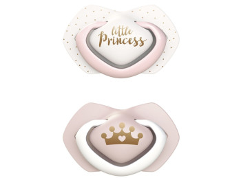 Пустушка силіконова симетрична Royal Baby, 2 шт, 6-18 міс, 22/651_pin, Canpol Babies