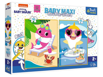 Пазли + розмальовка 10+10 елементів BABY MAXI, Відпочинок, Маленька акула, Trefl