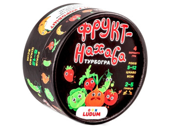 Гра настільна турбо Фрукт-нахаба, картки 72 шт, 4 режими гри, Ludum