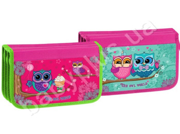 Пенал потрійний картонний LITTLE OWL, KIDIS 7187