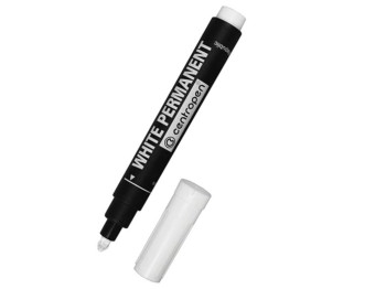 Маркер перманентний білий 2,5 мм Permanent White, для стійких написів, Centropen