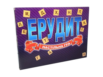 Настільна гра зі словами Ерудит, поле 33 см, складання слів, Strateg
