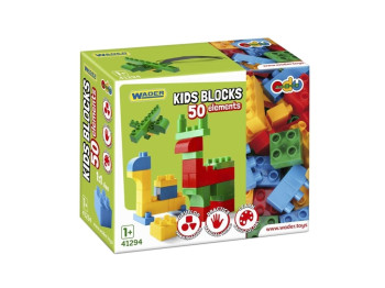 Конструктор пластиковий Kids Blocks, 50 деталей, Wader