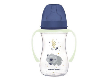 Пляшка антиколікова з широким отвором 240 мл Easystart Sleepy Koala - блакитна. Canpol Babies 35/237