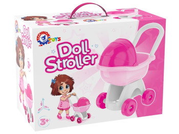 Коляска для куклы Doll Stroller 8256, 46x48x29 см, с капюшоном и корзиной, Технок