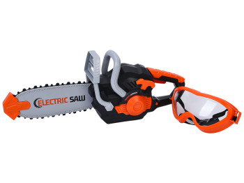 Набор игровой бензопилы со звуком Electric Saw, 33 см, с очками, на батарейках