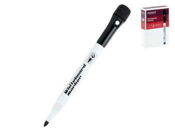 Маркер для магнітної дошки Axent Whiteboard Magnetic, круглий, чорний, 1–2 мм