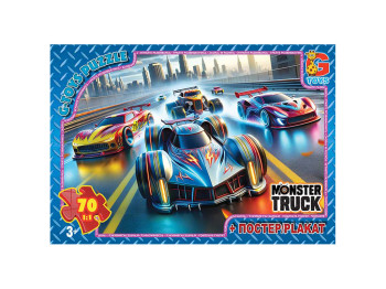 Пазлы картонные Monster Truck, 70 элементов, G-Toys MT183