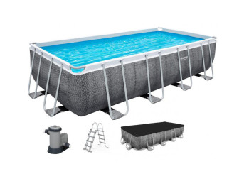 Басейн каркасний прямокутний Power Steel. Bestway 56998
