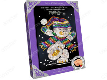 Набор для творчества Мозаика из пайеток Медвежонок, Danko Toys