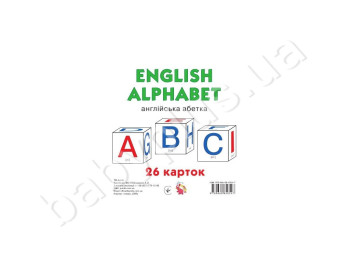 Картки великіі, Англ, алфавіт 26 карток, Jumbi