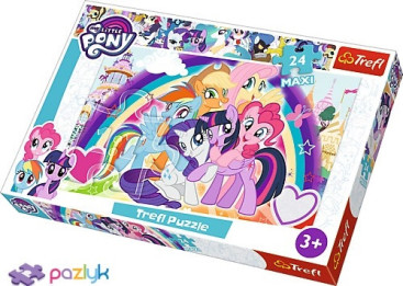 Пазли Щасливі поні, Хасбро My Little Pony, 24 елемента MAXI, Trefl