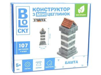 Конструктор из мини-кирпичиков BLOCKY Башня, Strateg