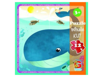 Пазлы картонные Кит, 12 элементов, G-Toys LO1