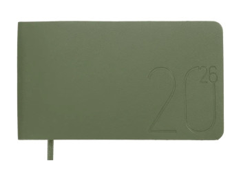 Щотижневик датований Morandi Style 2026, 153×87 мм, 128 сторінок, зелений, Buromax